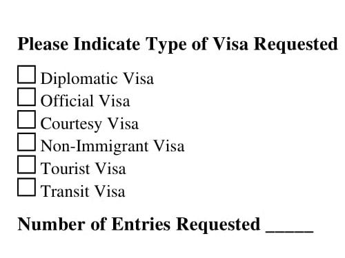 Thailand Visa Form