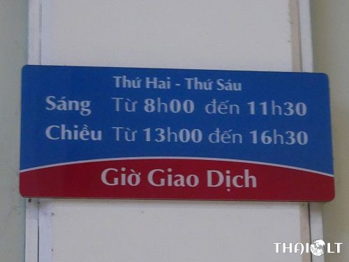 Opening hours of Vietinbank Opening hours of Vietinbank