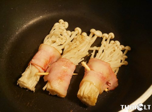 Bacon Wrapped Enoki Mushrooms