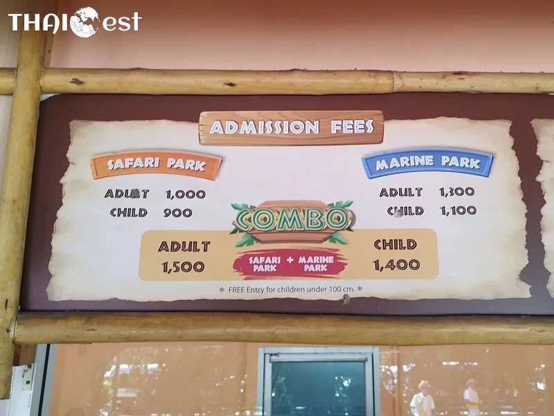 Safari World Bangkok Ticket Price at Counter