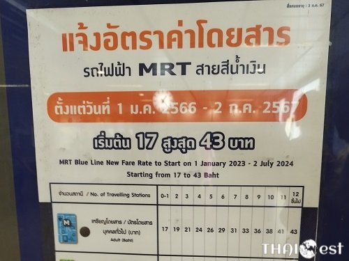 Bangkok MRT Fare