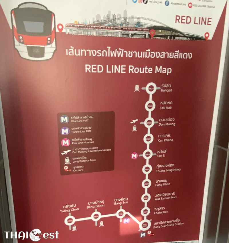 Bangkok SRT Red Line Map